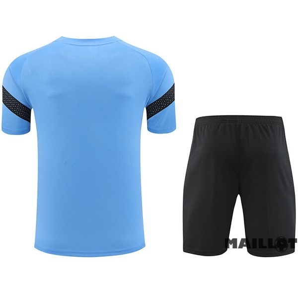 Foot Maillot Pas Cher Entrainement Ensemble Complet Marsella 2022 2023 Bleu Noir