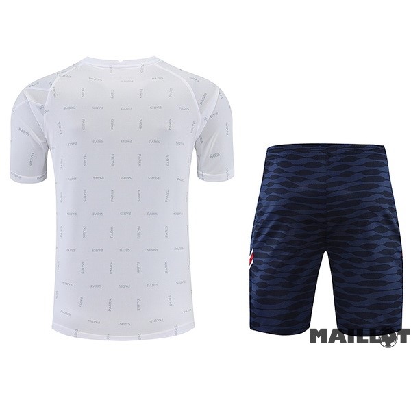 Foot Maillot Pas Cher Entrainement Ensemble Complet Paris Saint Germain 2022 2023 Blanc Bleu