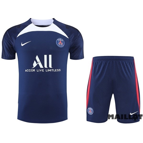 Foot Maillot Pas Cher Entrainement Ensemble Complet Paris Saint Germain 2022 2023 Bleu Blanc
