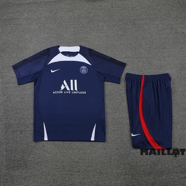 Foot Maillot Pas Cher Entrainement Ensemble Complet Paris Saint Germain 2022 2023 Bleu Blanc
