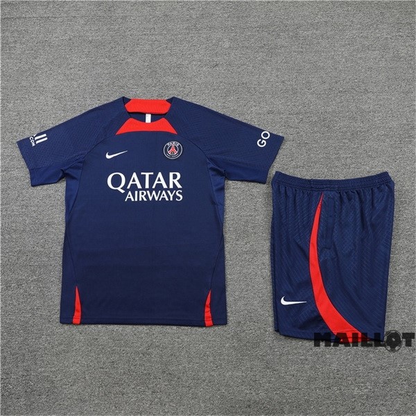 Foot Maillot Pas Cher Entrainement Ensemble Complet Paris Saint Germain 2022 2023 Bleu Rouge