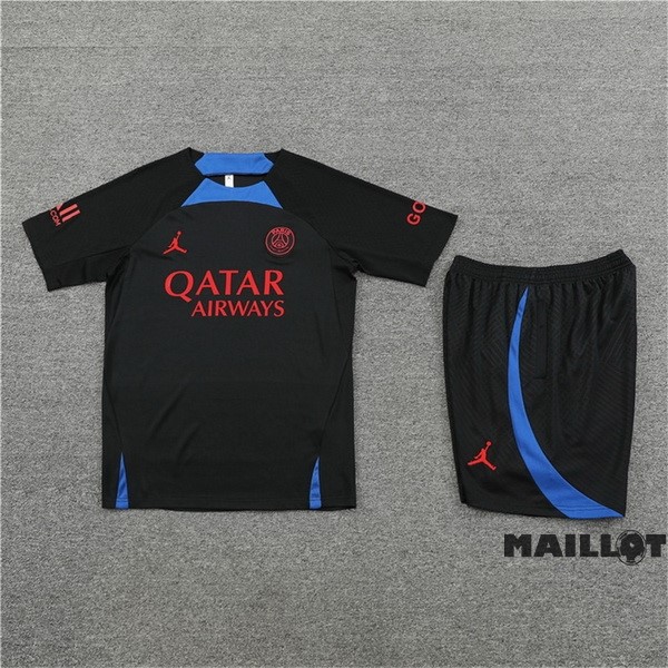 Foot Maillot Pas Cher Entrainement Ensemble Complet Paris Saint Germain 2022 2023 Noir III Bleu