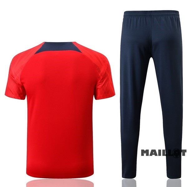 Foot Maillot Pas Cher Entrainement Ensemble Complet Paris Saint Germain 2022 2023 Rouge Bleu