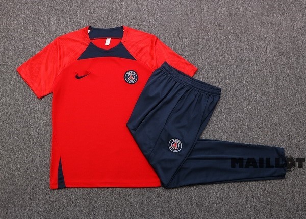 Foot Maillot Pas Cher Entrainement Ensemble Complet Paris Saint Germain 2022 2023 Rouge Bleu