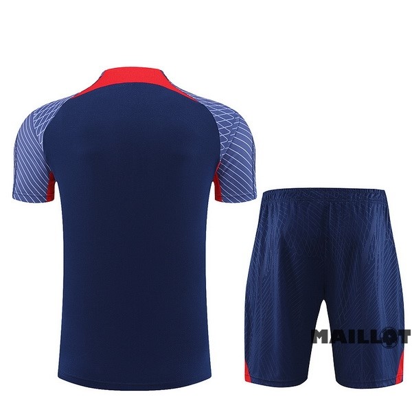 Foot Maillot Pas Cher Entrainement Ensemble Complet Paris Saint Germain 2023 2024 Bleu Rouge