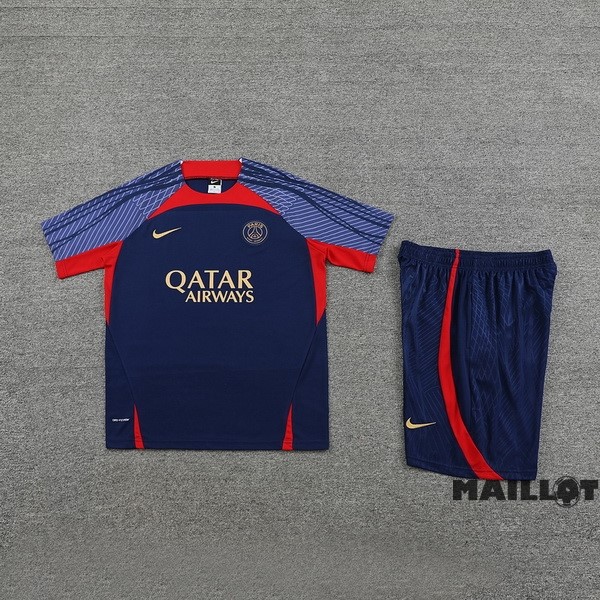 Foot Maillot Pas Cher Entrainement Ensemble Complet Paris Saint Germain 2023 2024 Bleu Rouge