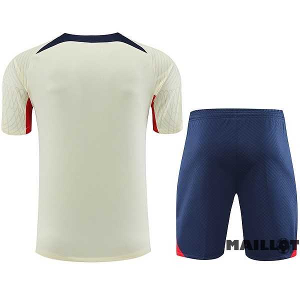 Foot Maillot Pas Cher Entrainement Ensemble Complet Paris Saint Germain 2023 2024 Jaune I Bleu