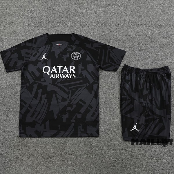 Foot Maillot Pas Cher Entrainement Ensemble Complet Paris Saint Germain 2023 2024 Noir I Gris