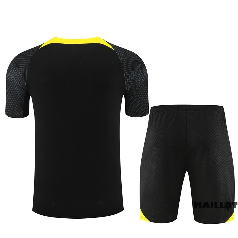 Foot Maillot Pas Cher Entrainement Ensemble Complet Paris Saint Germain 2023 2024 Noir I Jaune