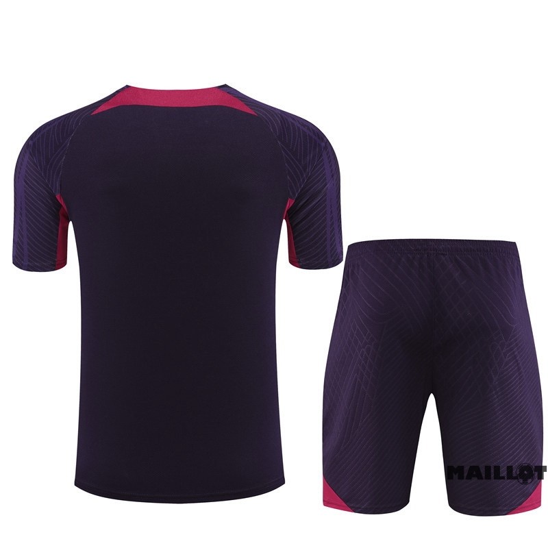 Foot Maillot Pas Cher Entrainement Ensemble Complet Paris Saint Germain 2023 2024 Purpura Marine