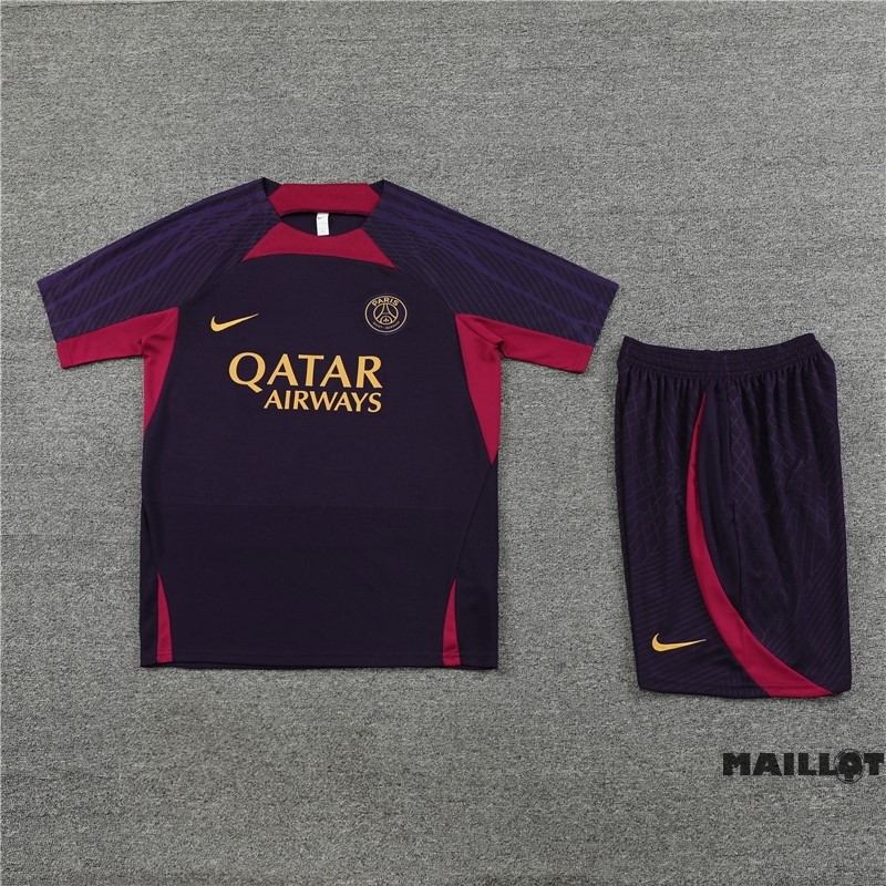 Foot Maillot Pas Cher Entrainement Ensemble Complet Paris Saint Germain 2023 2024 Purpura Marine