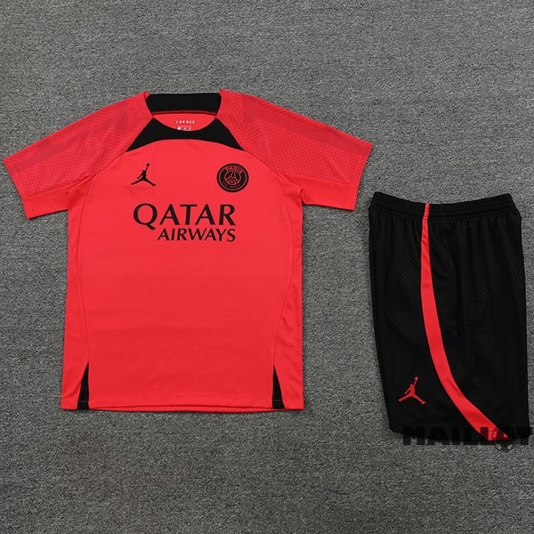 Foot Maillot Pas Cher Entrainement Ensemble Complet Paris Saint Germain 2023 2024 Rouge I Noir