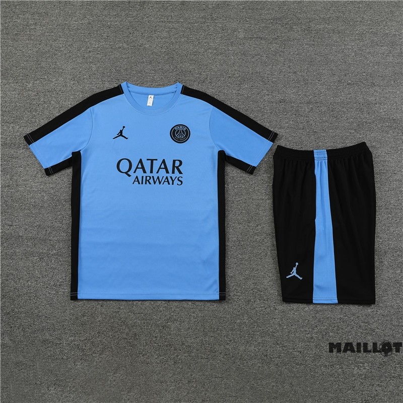 Foot Maillot Pas Cher Entrainement Ensemble Complet Paris Saint Germain Enfant 2023 2024 Bleu Noir
