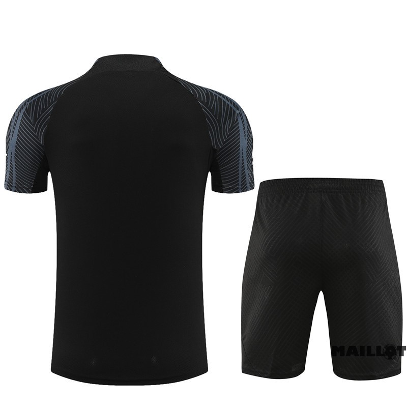 Foot Maillot Pas Cher Entrainement Ensemble Complet Paris Saint Germain Enfant 2023 2024 Noir