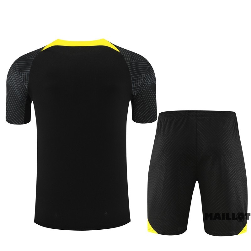 Foot Maillot Pas Cher Entrainement Ensemble Complet Paris Saint Germain Enfant 2023 2024 Noir I Jaune