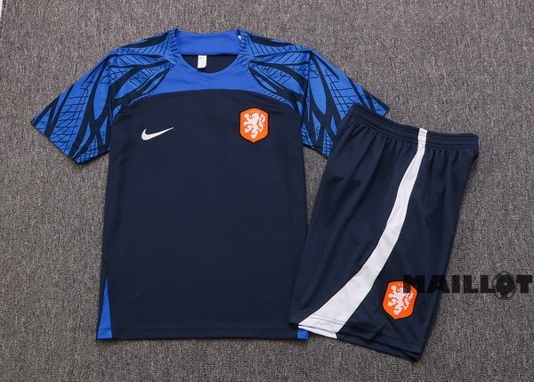 Foot Maillot Pas Cher Entrainement Ensemble Complet Pays Bas 2022 Bleu I Marine