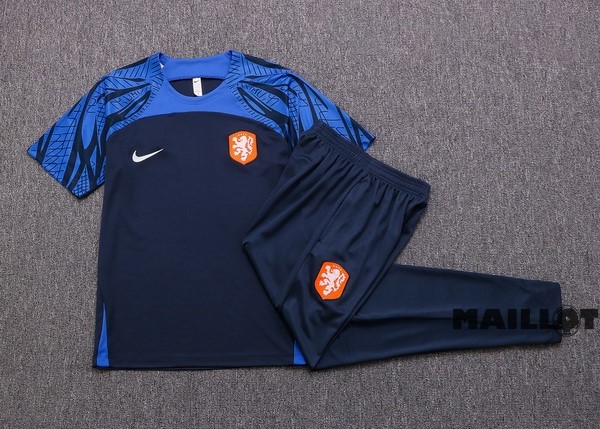 Foot Maillot Pas Cher Entrainement Ensemble Complet Pays Bas 2022 Bleu Marine