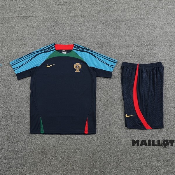 Foot Maillot Pas Cher Entrainement Ensemble Complet Portugal 2022 Bleu I Rouge
