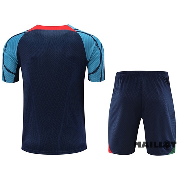 Foot Maillot Pas Cher Entrainement Ensemble Complet Portugal 2022 Bleu Rouge