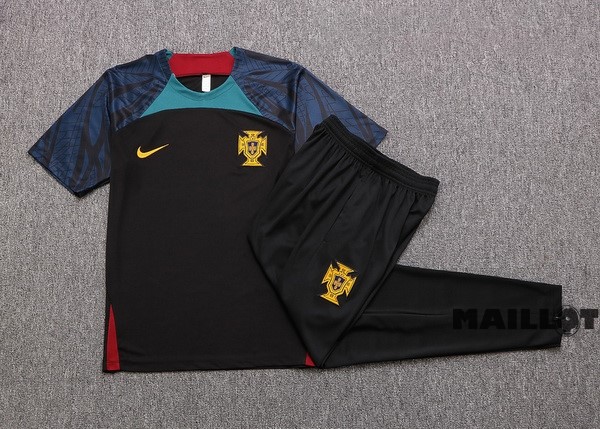 Foot Maillot Pas Cher Entrainement Ensemble Complet Portugal 2022 Noir Vert