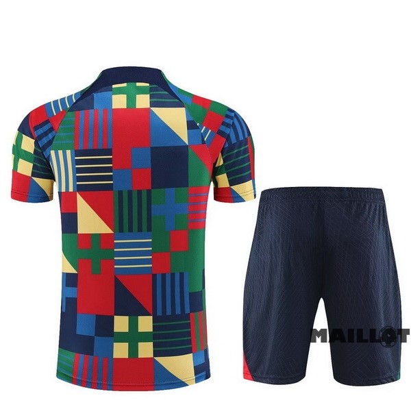 Foot Maillot Pas Cher Entrainement Ensemble Complet Portugal 2022 Rouge Bleu