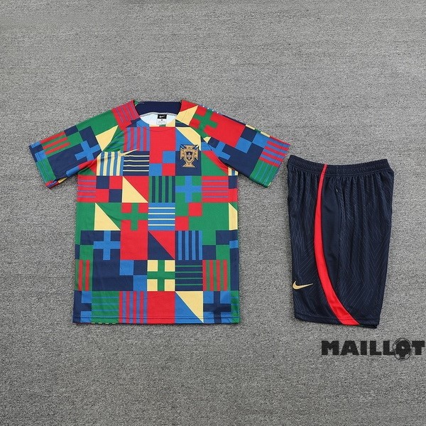 Foot Maillot Pas Cher Entrainement Ensemble Complet Portugal 2022 Rouge Bleu