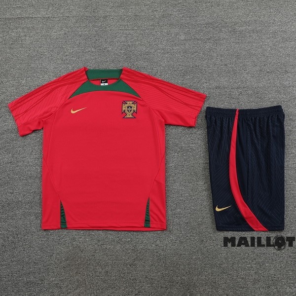 Foot Maillot Pas Cher Entrainement Ensemble Complet Portugal 2022 Rouge II Vert