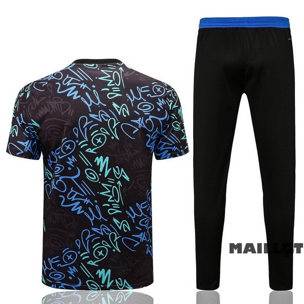 Foot Maillot Pas Cher Entrainement Ensemble Complet Real Madrid 2022 2023 Noir I Vert