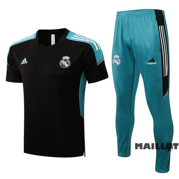 Foot Maillot Pas Cher Entrainement Ensemble Complet Real Madrid 2022 2023 Noir Vert