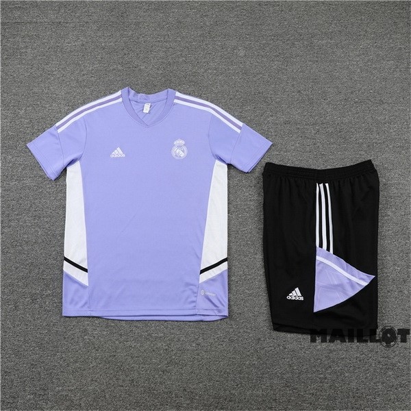 Foot Maillot Pas Cher Entrainement Ensemble Complet Real Madrid 2022 2023 Purpura I Blanc Noir