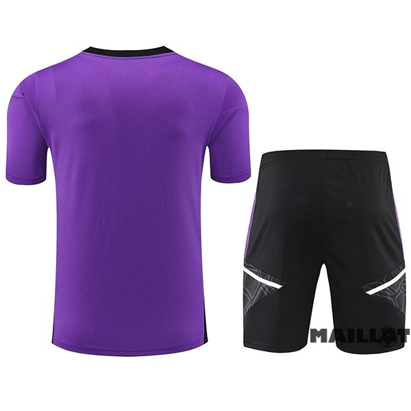 Foot Maillot Pas Cher Entrainement Ensemble Complet Real Madrid 2022 2023 Purpura Vert Noir