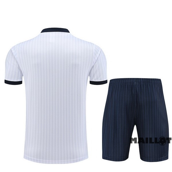 Foot Maillot Pas Cher Entrainement Ensemble Complet Real Madrid 2023 2024 Blanc Bleu Marine