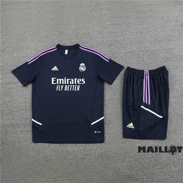 Foot Maillot Pas Cher Entrainement Ensemble Complet Real Madrid 2023 2024 Bleu Marine