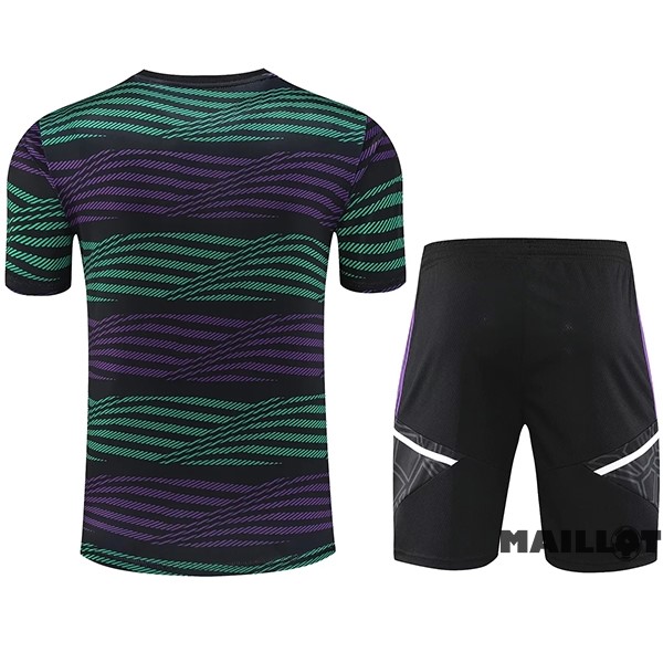 Foot Maillot Pas Cher Entrainement Ensemble Complet Real Madrid 2023 2024 Purpura Vert
