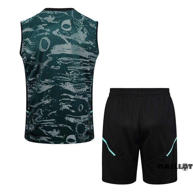 Foot Maillot Pas Cher Entrainement Ensemble Complet Real Madrid 2023 2024 Vert Noir