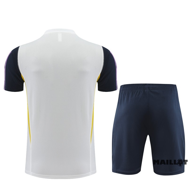 Foot Maillot Pas Cher Entrainement Ensemble Complet Real Madrid Enfant 2023 2024 Blanc I Bleu Marine
