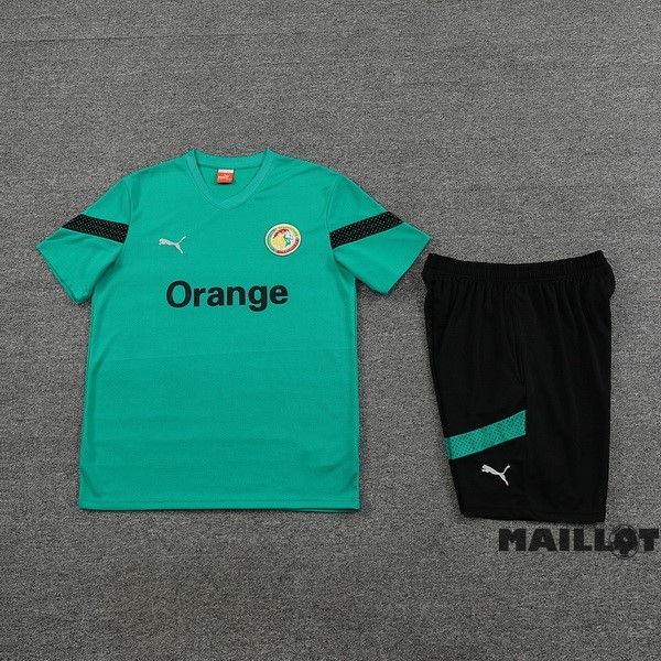 Foot Maillot Pas Cher Entrainement Ensemble Complet Sénégal 2023 Vert Marine Noir
