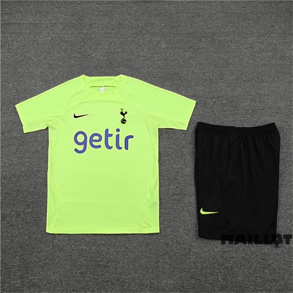 Foot Maillot Pas Cher Entrainement Ensemble Complet Tottenham Hotspur 2022 2023 Jaune II Noir