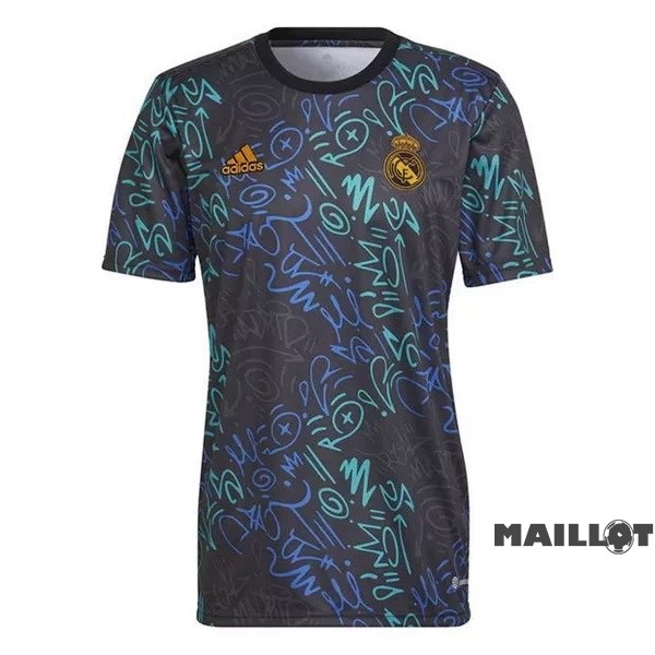 Foot Maillot Pas Cher Entrainement Real Madrid 2022 2023 Noir Vert