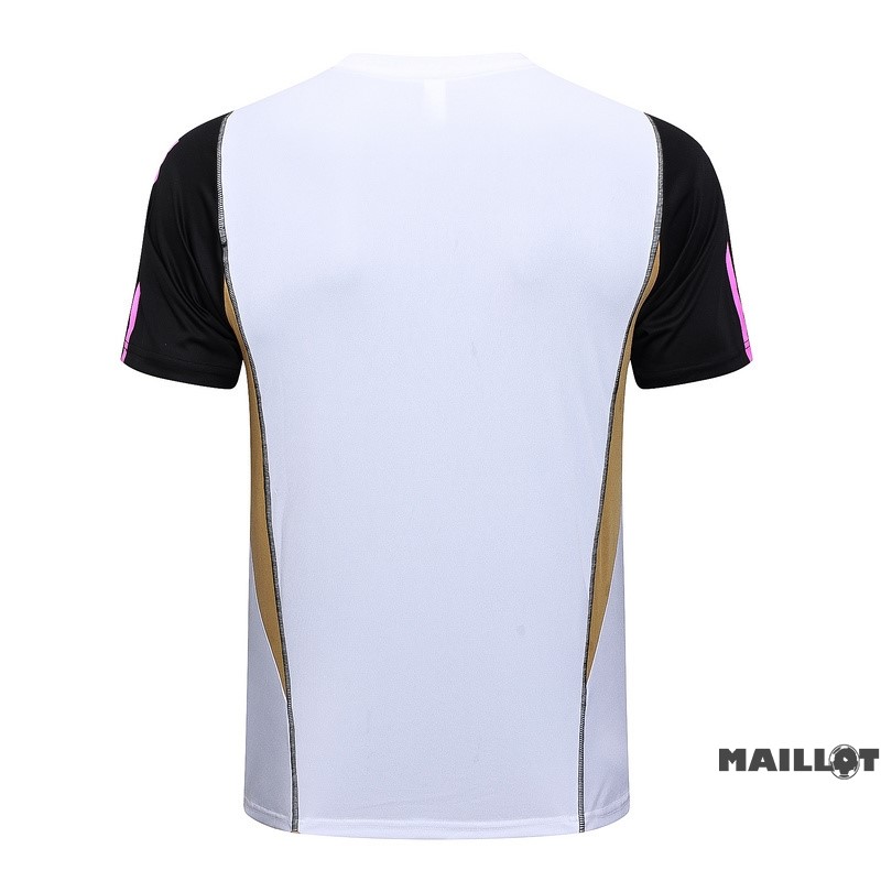 Foot Maillot Pas Cher Entrainement Real Madrid 2023 2024 Blanc Jaune Noir