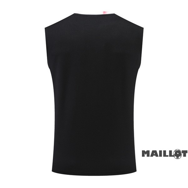 Foot Maillot Pas Cher Entrainement Sans Manches AC Milan 2022 2023 Noir Rouge