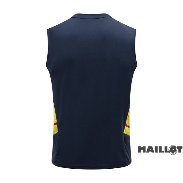 Foot Maillot Pas Cher Entrainement Sans Manches Arsenal 2022 2023 Bleu Marine Jaune
