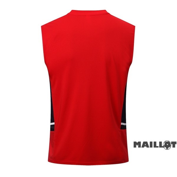 Foot Maillot Pas Cher Entrainement Sans Manches Arsenal 2022 2023 Rouge Blanc Bleu