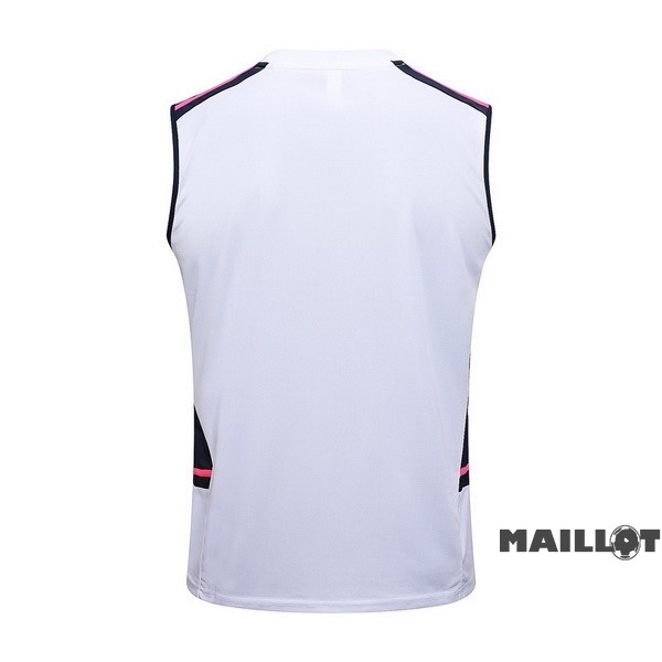 Foot Maillot Pas Cher Entrainement Sans Manches Arsenal 2023 2024 Blanc Rose