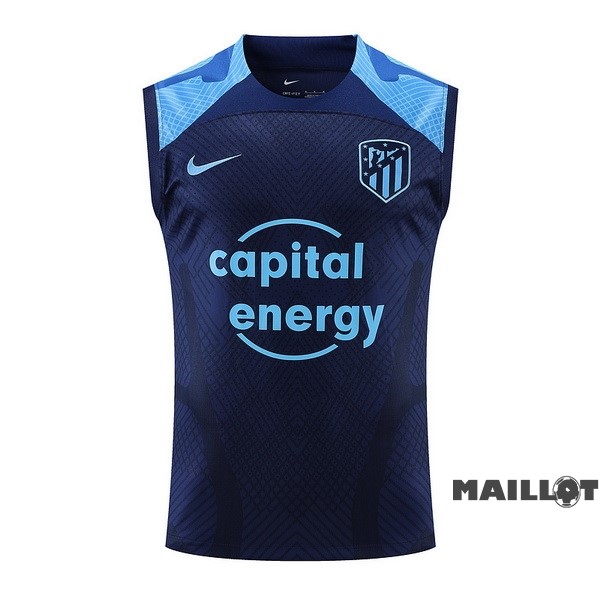 Foot Maillot Pas Cher Entrainement Sans Manches Atlético Madrid 2022 2023 Bleu