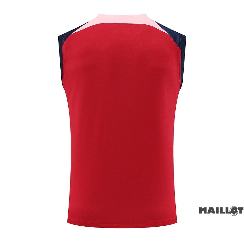 Foot Maillot Pas Cher Entrainement Sans Manches Atlético Madrid 2023 2024 Rouge Bleu
