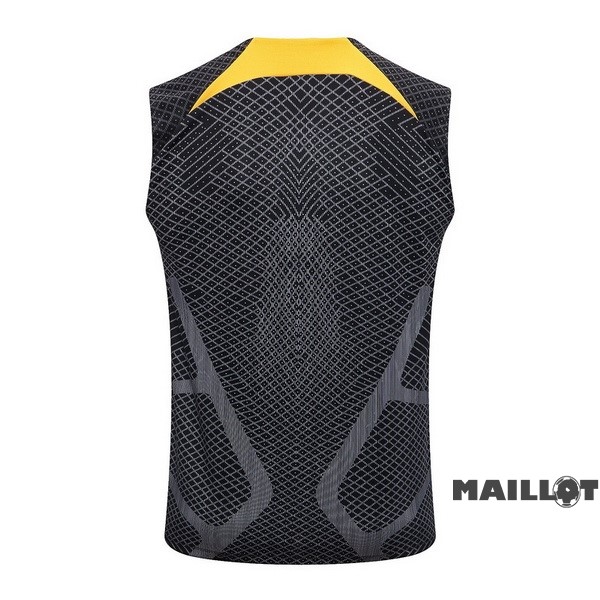 Foot Maillot Pas Cher Entrainement Sans Manches Chelsea 2022 2023 Noir Jaune