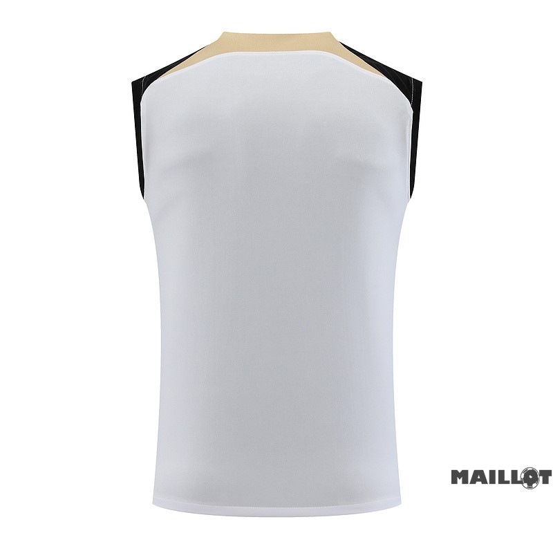 Foot Maillot Pas Cher Entrainement Sans Manches Chelsea 2023 2024 Blanc II Noir