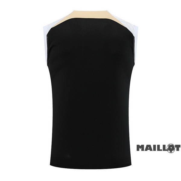 Foot Maillot Pas Cher Entrainement Sans Manches Chelsea 2023 2024 Noir Blanc