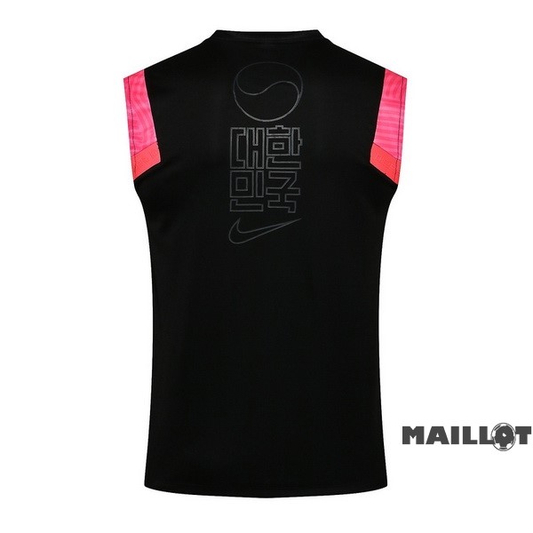 Foot Maillot Pas Cher Entrainement Sans Manches Corée 2022 2023 Noir